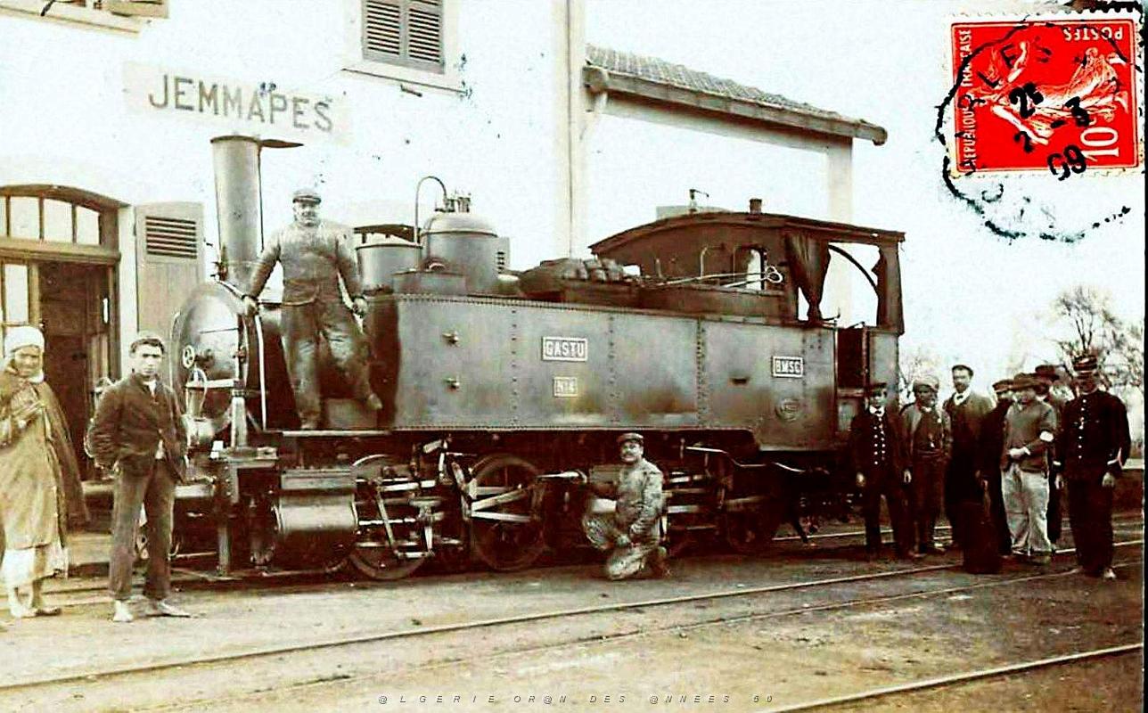 1730- Jemmapes - La Gare en 1909.jpg